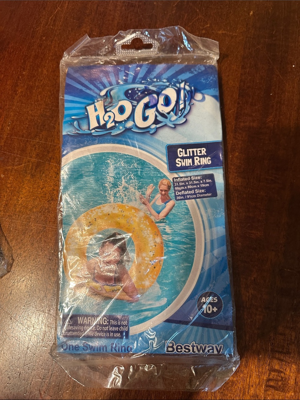 H2O GO Glitter Swim Ring - Yellow